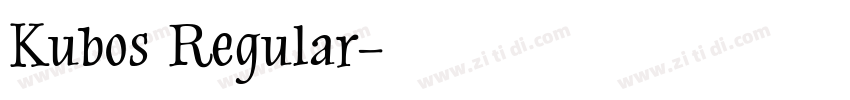 Kubos Regular字体转换